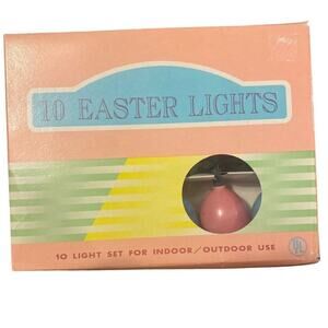 VTG Easter Egg Plug-in String Lights For Indoor/Outdoor Use Multi Color Festive